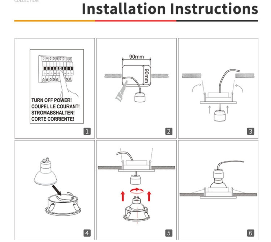 DOWNLIGHT ANTIGLARE FIXTURE - SQUARE
