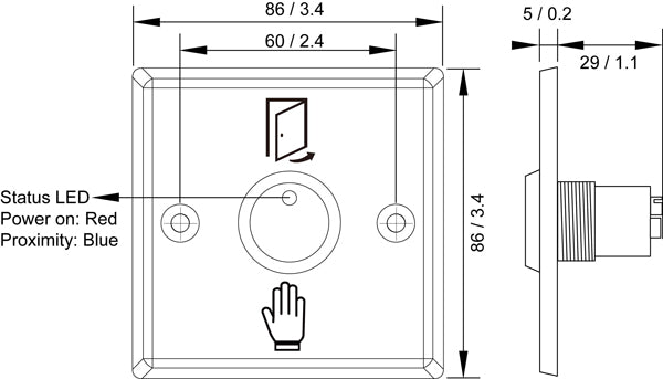TOUCH-LESS EXIT SWITCH