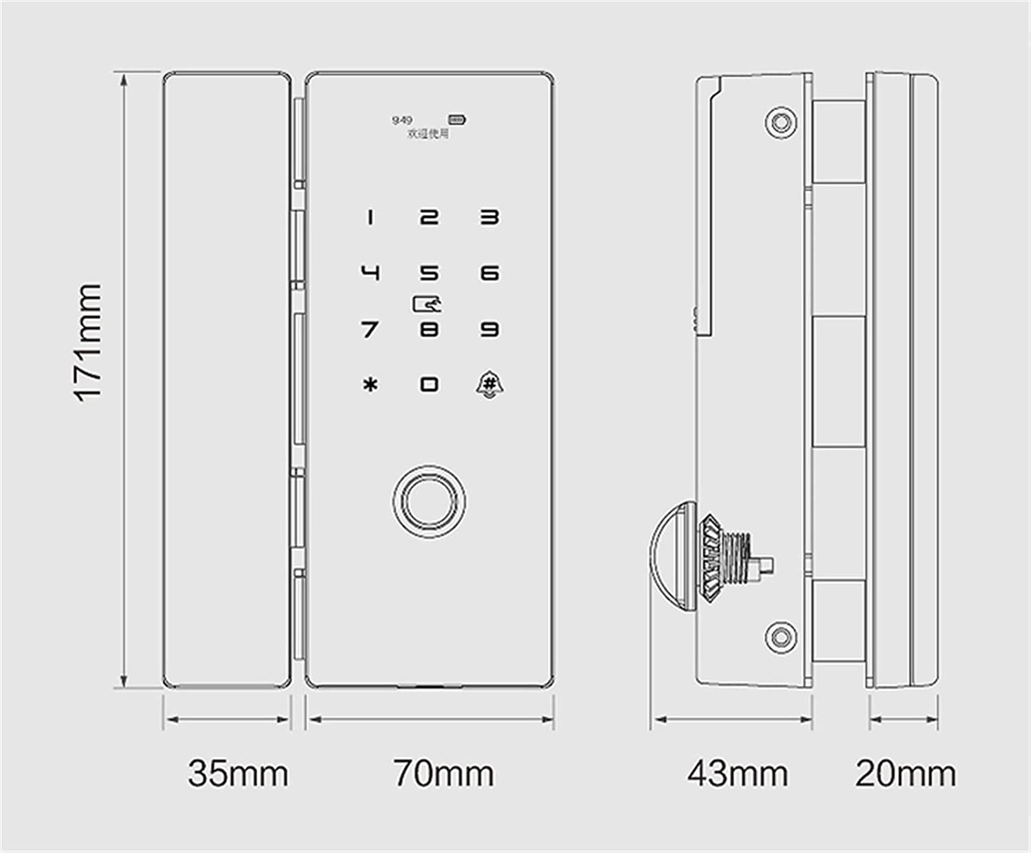 SMART WIFI GLASS DOOR LOCK