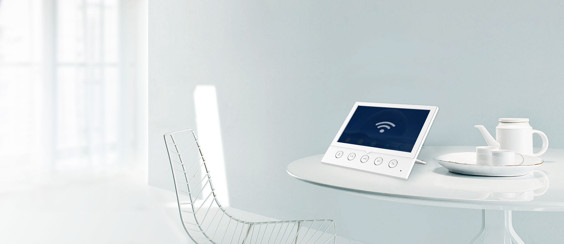 7-INCH COLOR SCREEN SIP INDOOR MONITOR WITH 5 FUNCTION BUTTONS