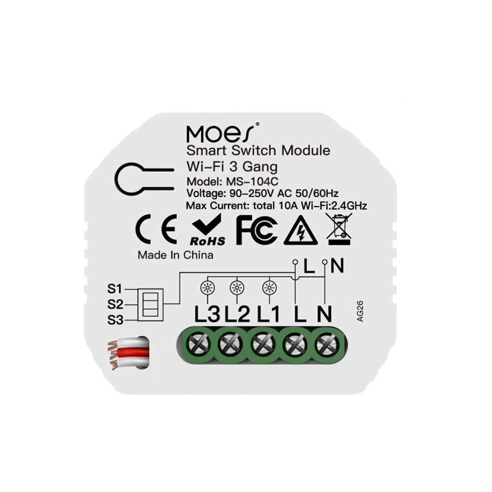 ZIGBEE 3 GANG HIDDEN MODULE