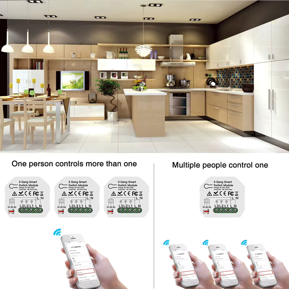 ZIGBEE 3 GANG HIDDEN MODULE
