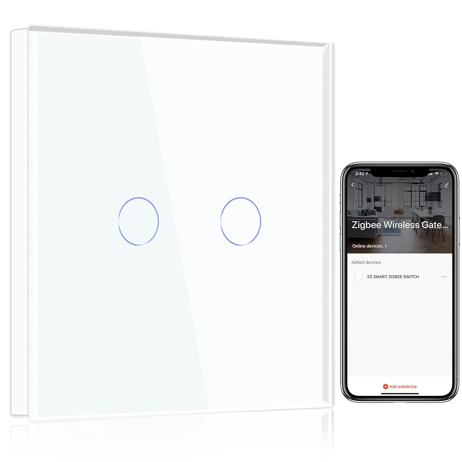 ZIGBEE SWITCH - 2 GANG