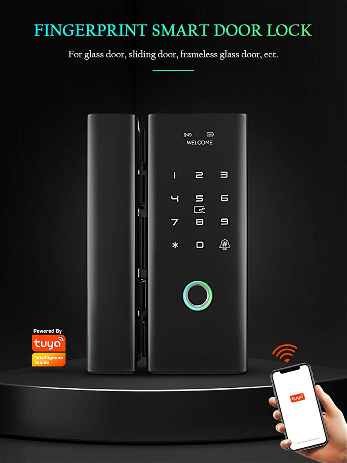 SMART WIFI GLASS DOOR LOCK