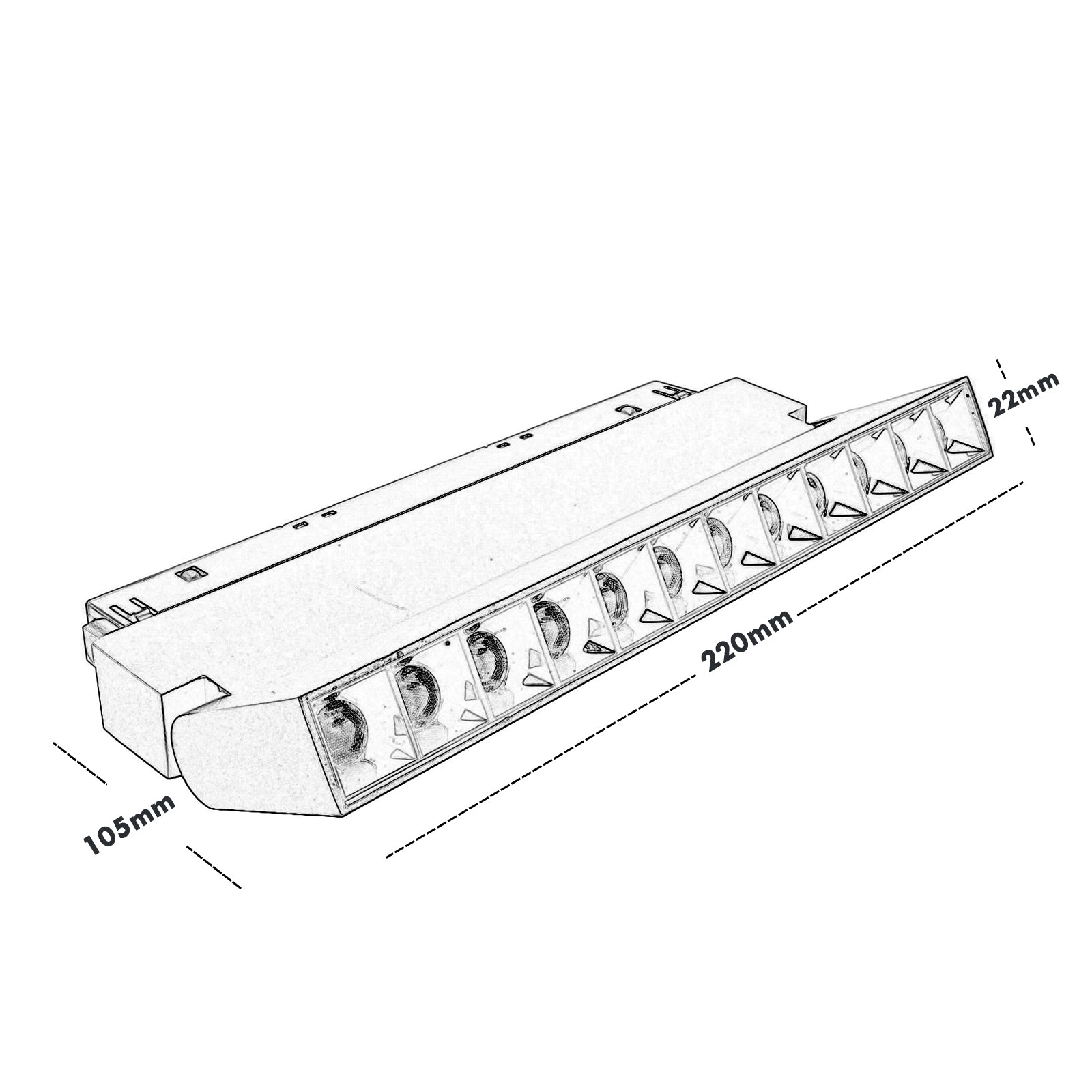 MAGNETIC LASER BLADE ANTIGLARE 12W