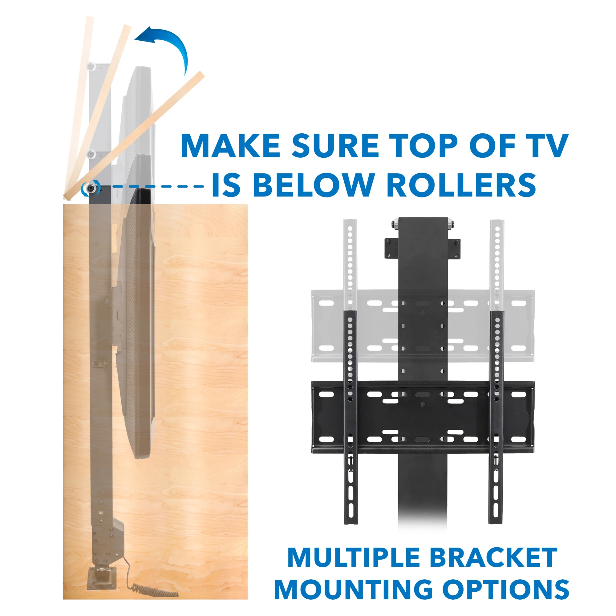 HIDDEN MOTORIZED TV LIFT - UP TO 65INCH TV