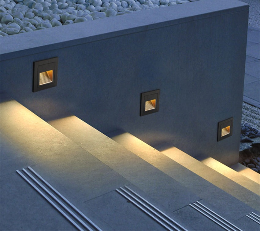STEPS LIGHT WALL RECESSED 3W - GREY