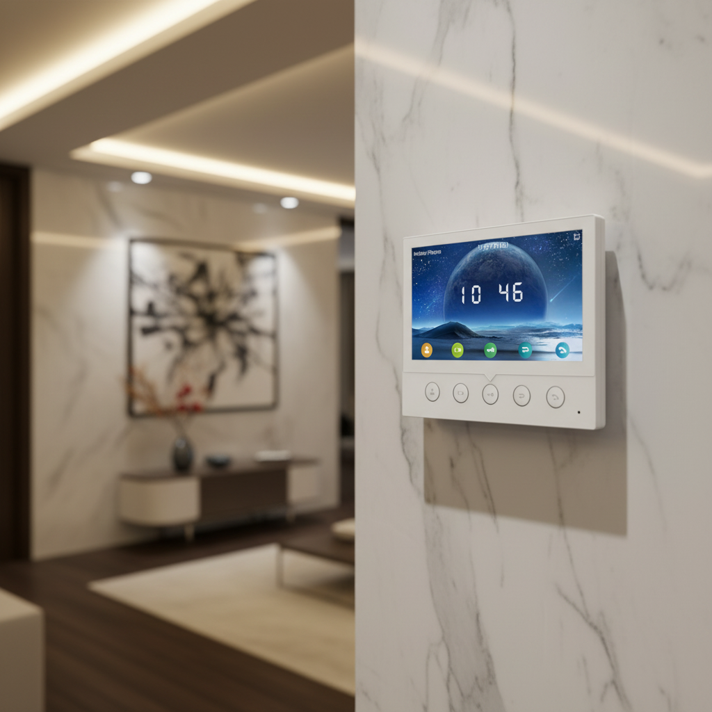7-INCH COLOR SCREEN SIP INDOOR MONITOR WITH 5 FUNCTION BUTTONS | ISH Kuwait