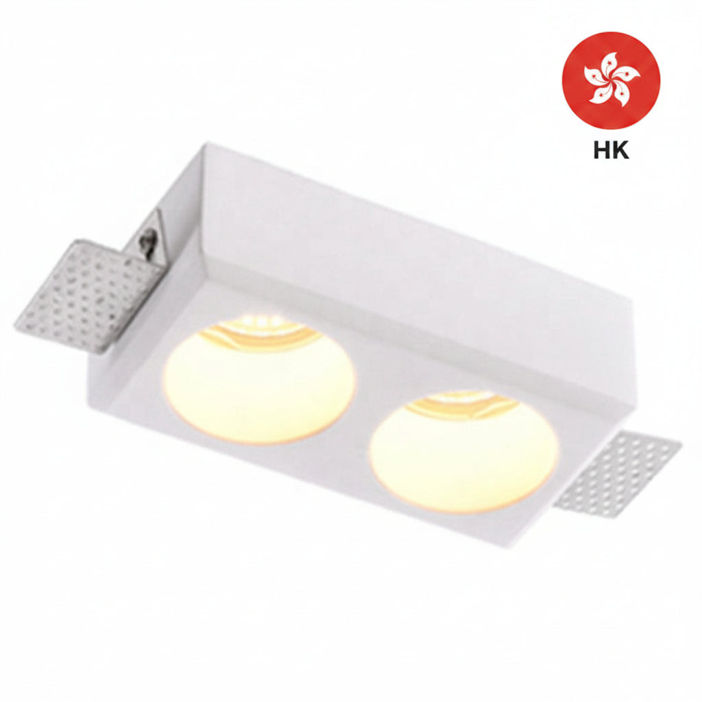 DOUBLE FRAMELESS GYPSUM LIGHT - GU10 | ISH Kuwait