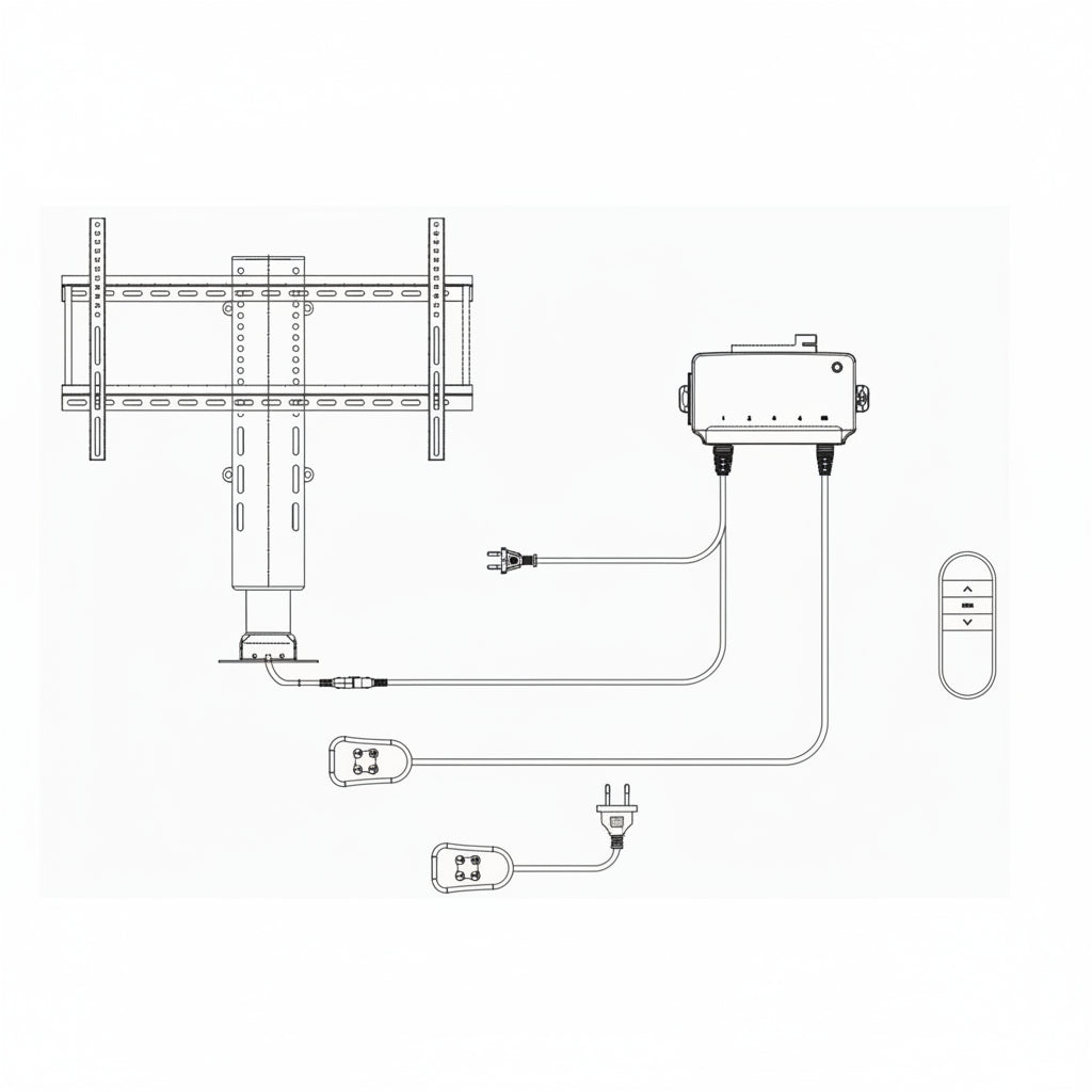 HIDDEN MOTORIZED TV LIFT - UP TO 65INCH TV | ISH Kuwait