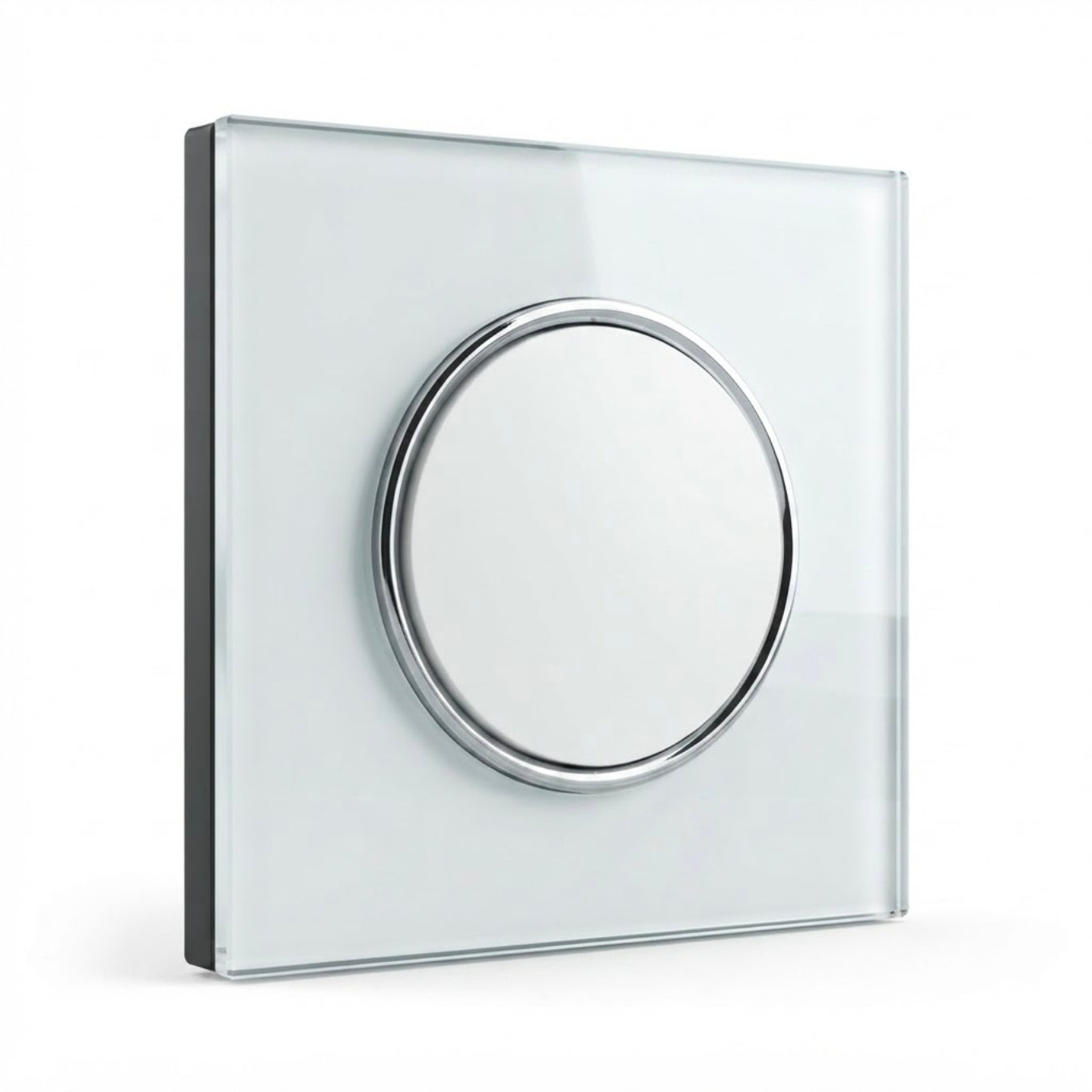 Modern Round 1 Gang Switch - White Glass | ISH Kuwait