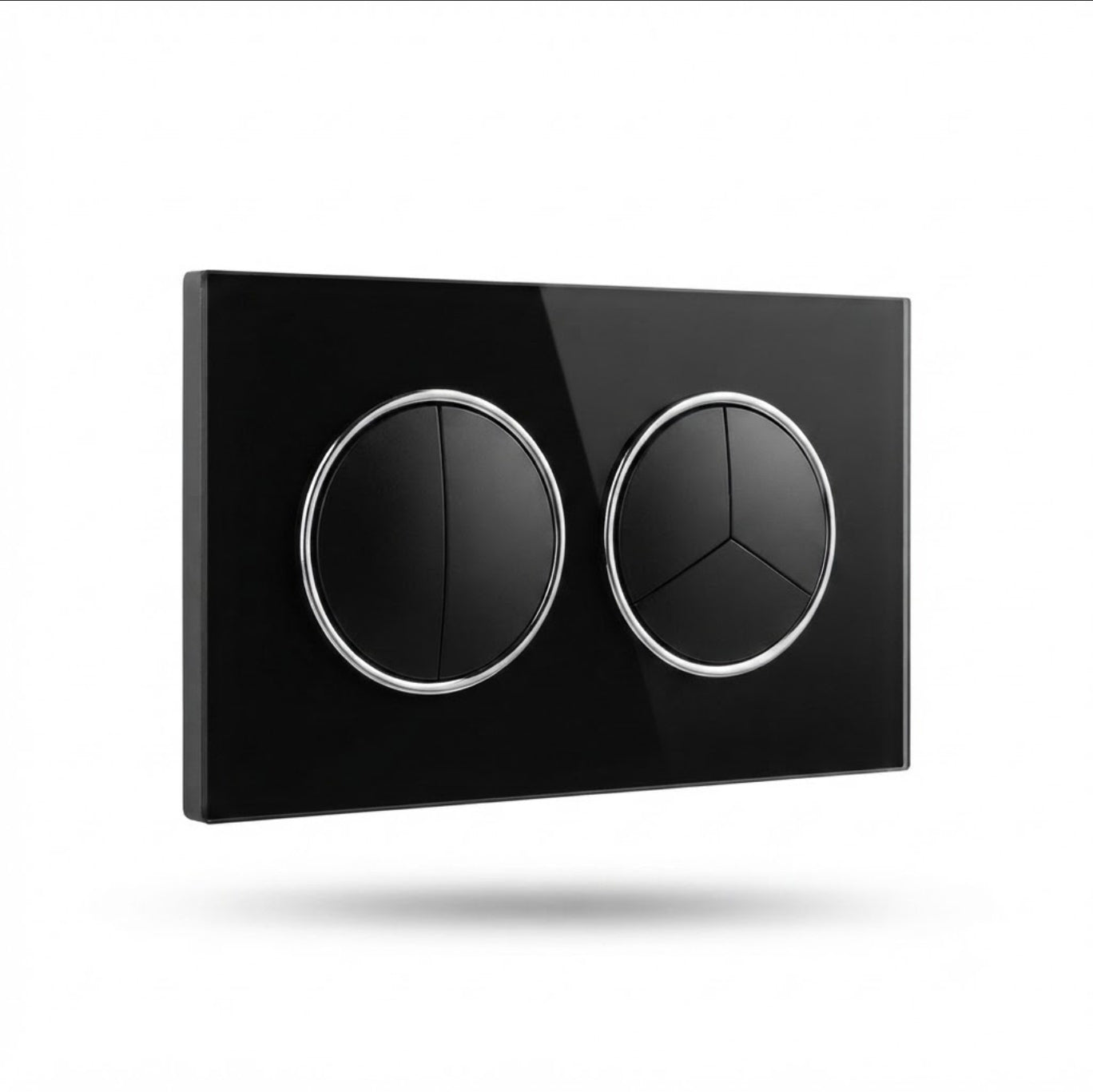 Modern Round 5 Gang Switch - Black Glass | ISH Kuwait