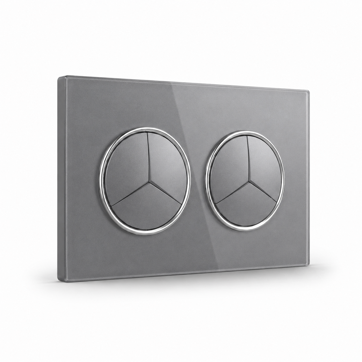 Modern Round 6 Gang Switch - Grey Glass | ISH Kuwait