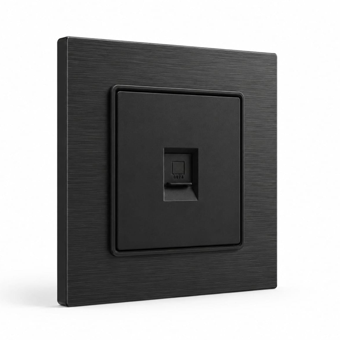 Premium Data Outlet Socket - Black Aluminium | ISH Kuwait