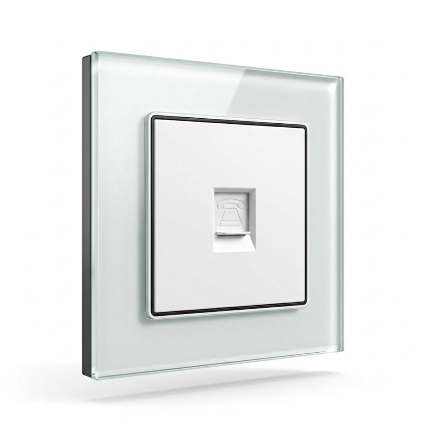 Premium Telephone Outlet - Glass White | ISH Kuwait