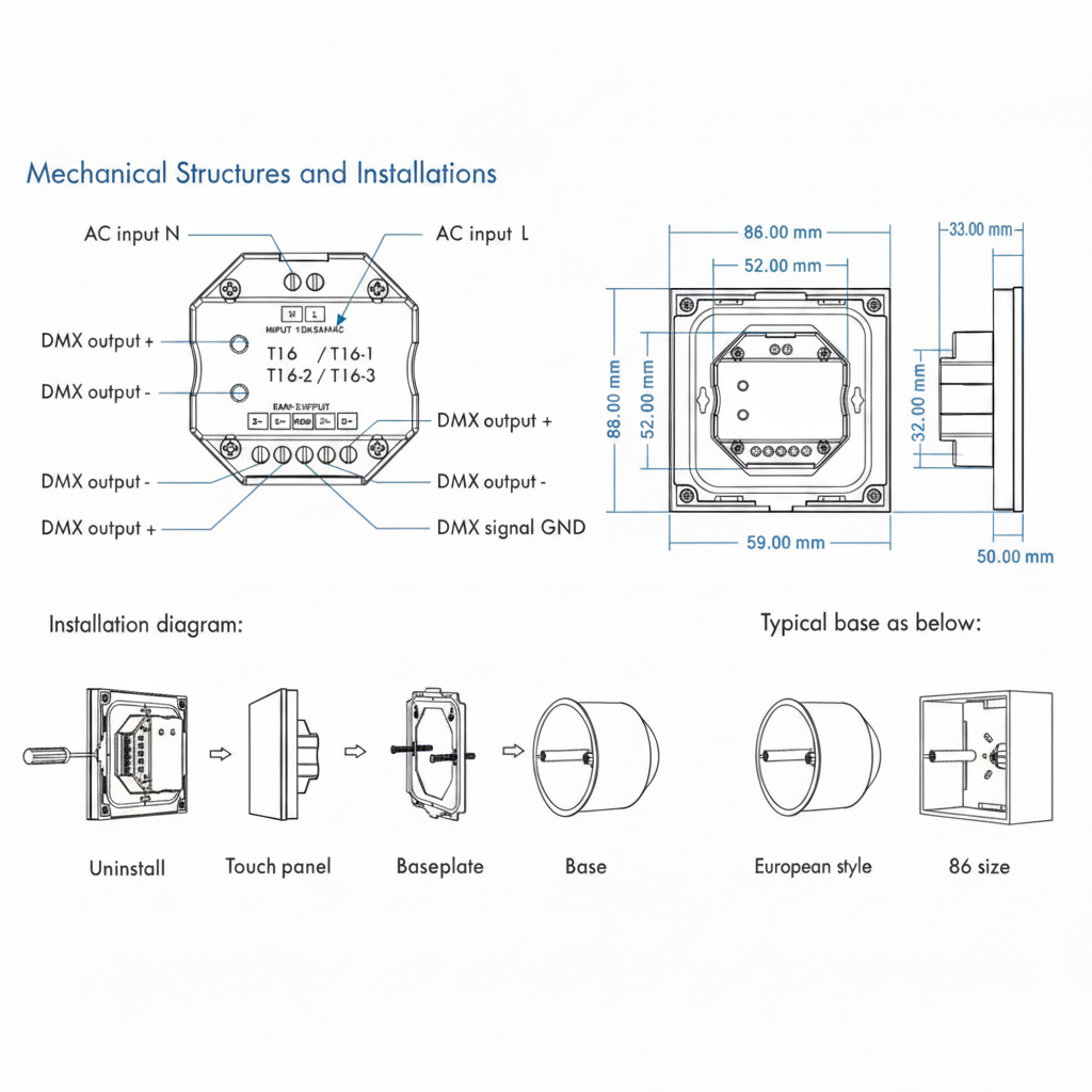 RF WIRELESS TOUCH TRIPLE ZONE SWITCH | ISH Kuwait