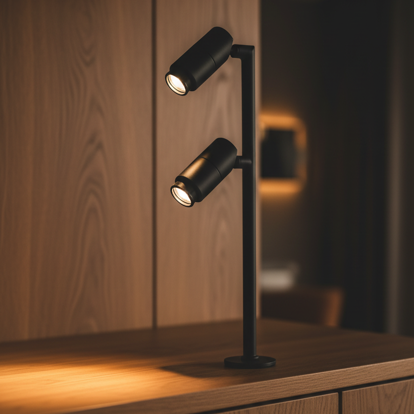 Standing Pole Double MINI Spotlight Zoomable 4W
