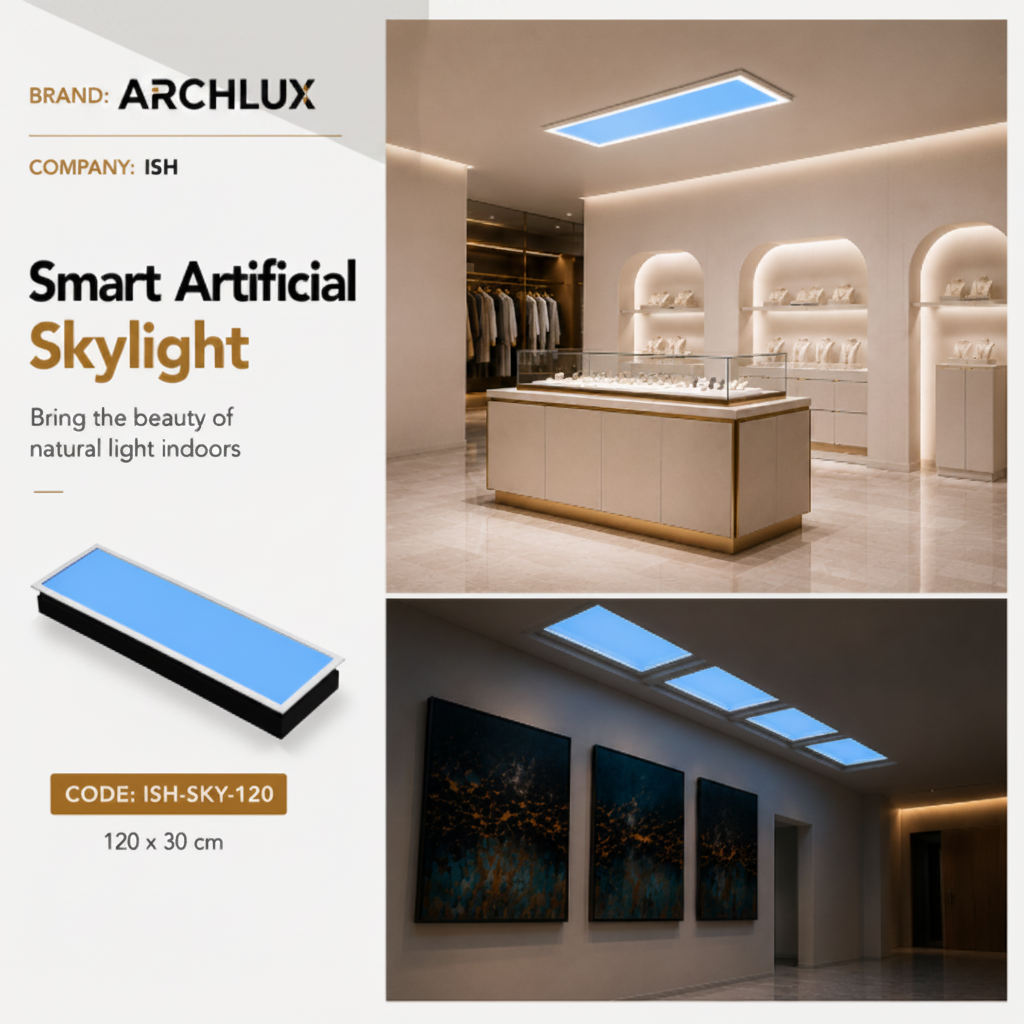 Smart Artificial Skylight - Rectangle 120×30cm | ISH Kuwait