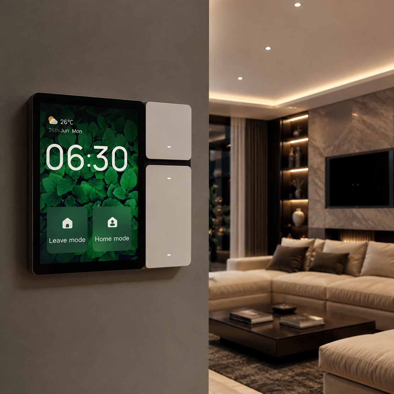 ZIGBEE CENTRAL CONTROL PANEL Black | ISH Kuwait
