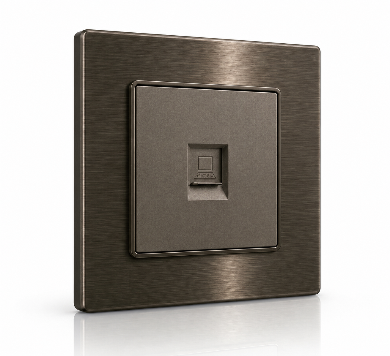 Premium CAT6 Data Outlet - Stainless Steel