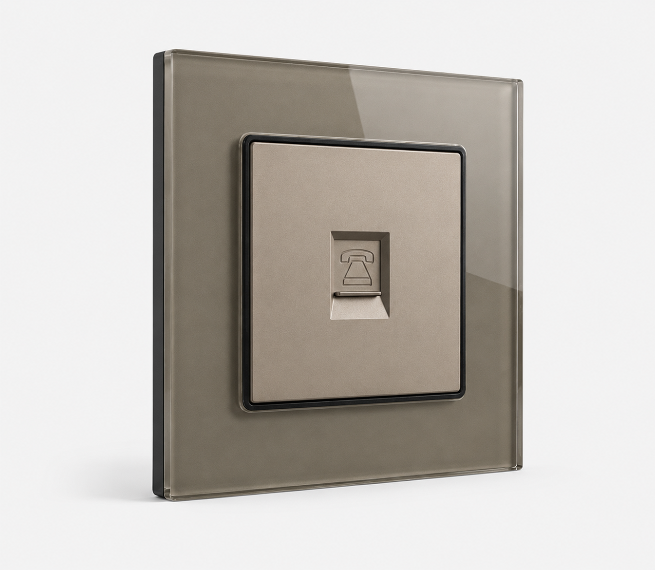 Premium Telephone Outlet - Grey Glass