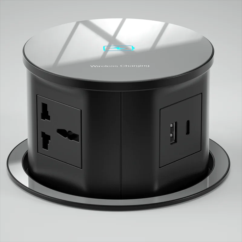 Pop Up Universal Socket Wireless Charging + USB