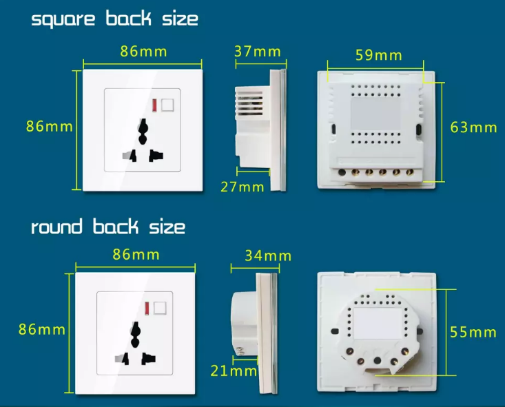 SMART WIFI GLASS POWER SOCKET