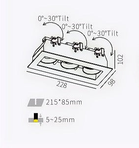 TRIPLE ADJUSTABLE DOWNLIGHT