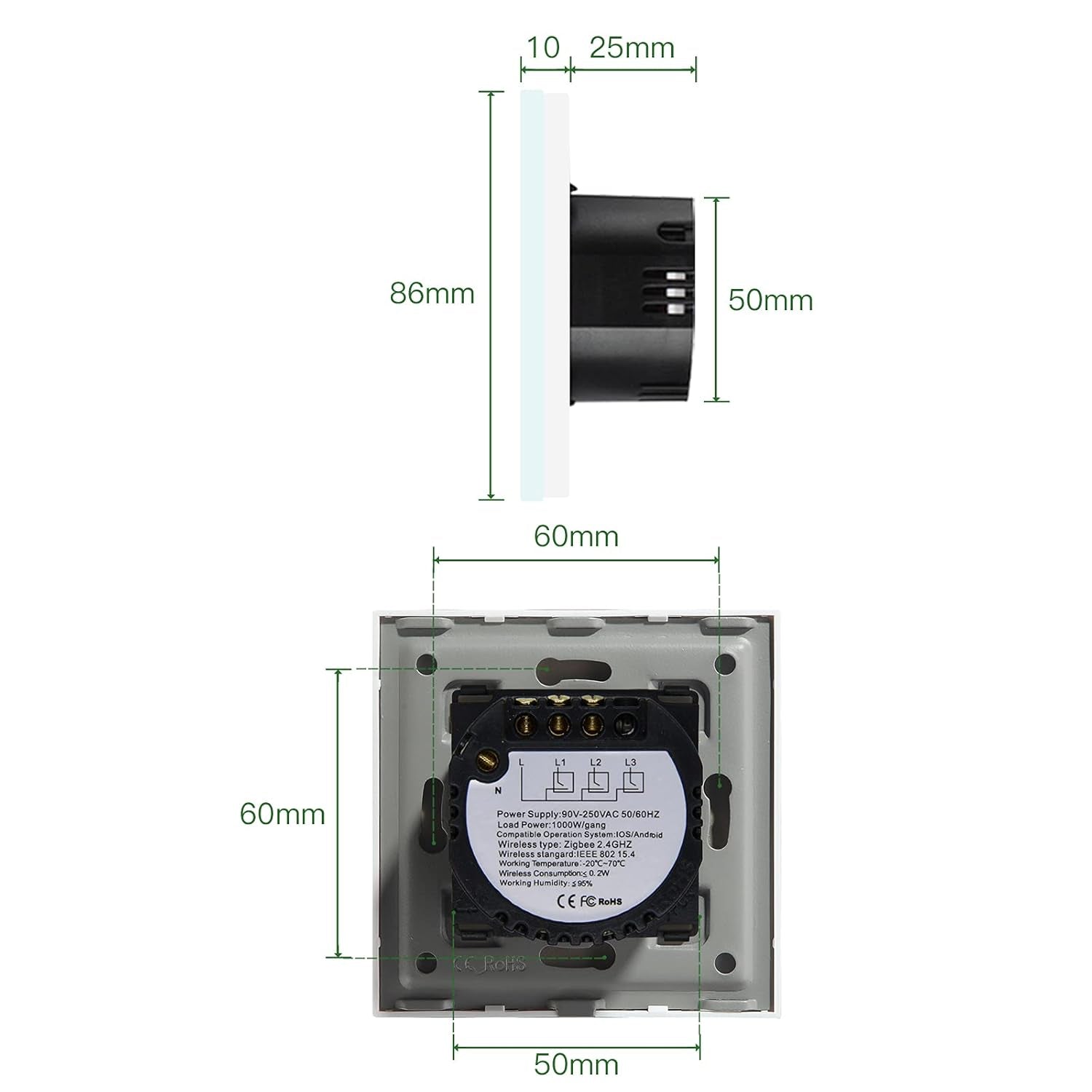 ZIGBEE SWITCH - 2 GANG