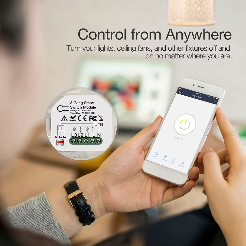 ZIGBEE 3 GANG HIDDEN MODULE