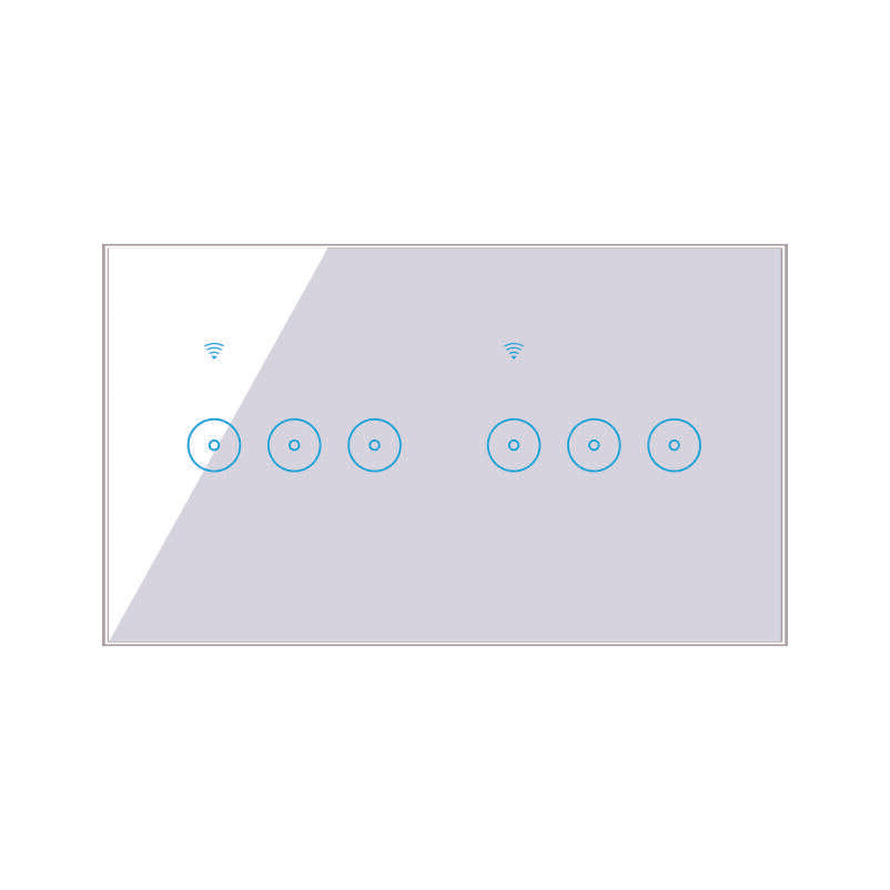 SMART GLASS WIFI TOUCH SWITCH - 6 GANG