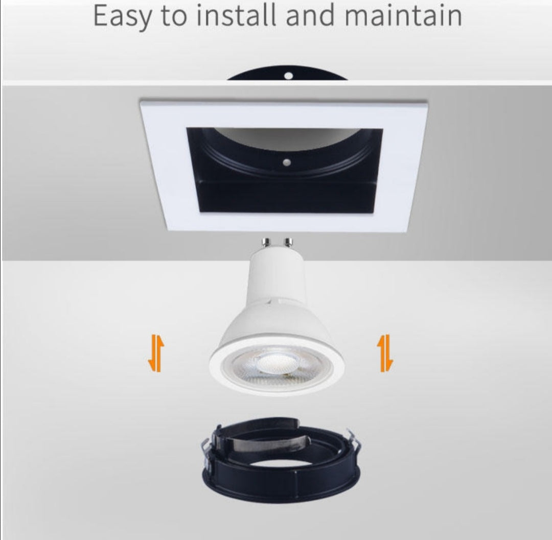 DOWNLIGHT ANTIGLARE FIXTURE - SQUARE