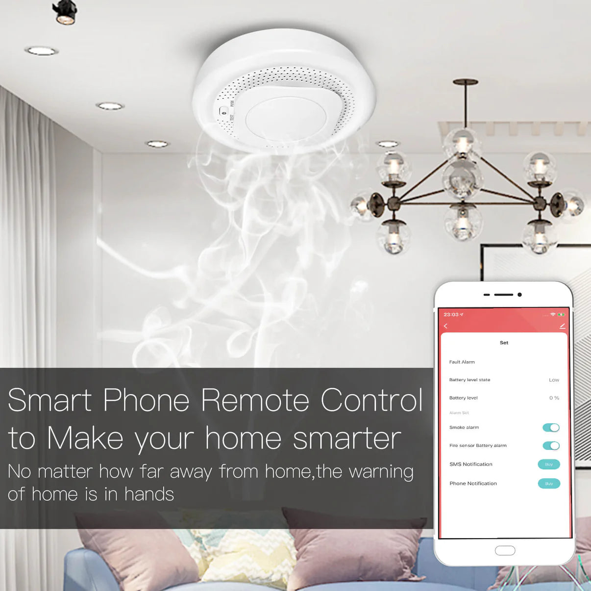 كاشف الدخان ZIGBEE