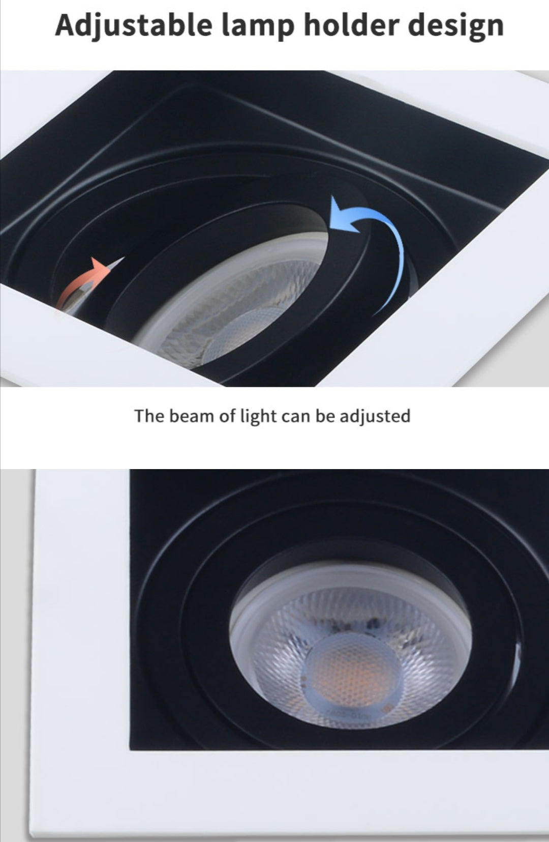 DOWNLIGHT ANTIGLARE FIXTURE - SQUARE