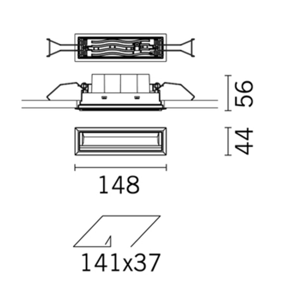 RECESSED LINEAR WALL WASHER 10W
