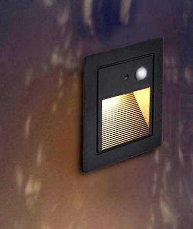 MOTION SENSOR STEPS LIGHT WALL RECESSED 3W