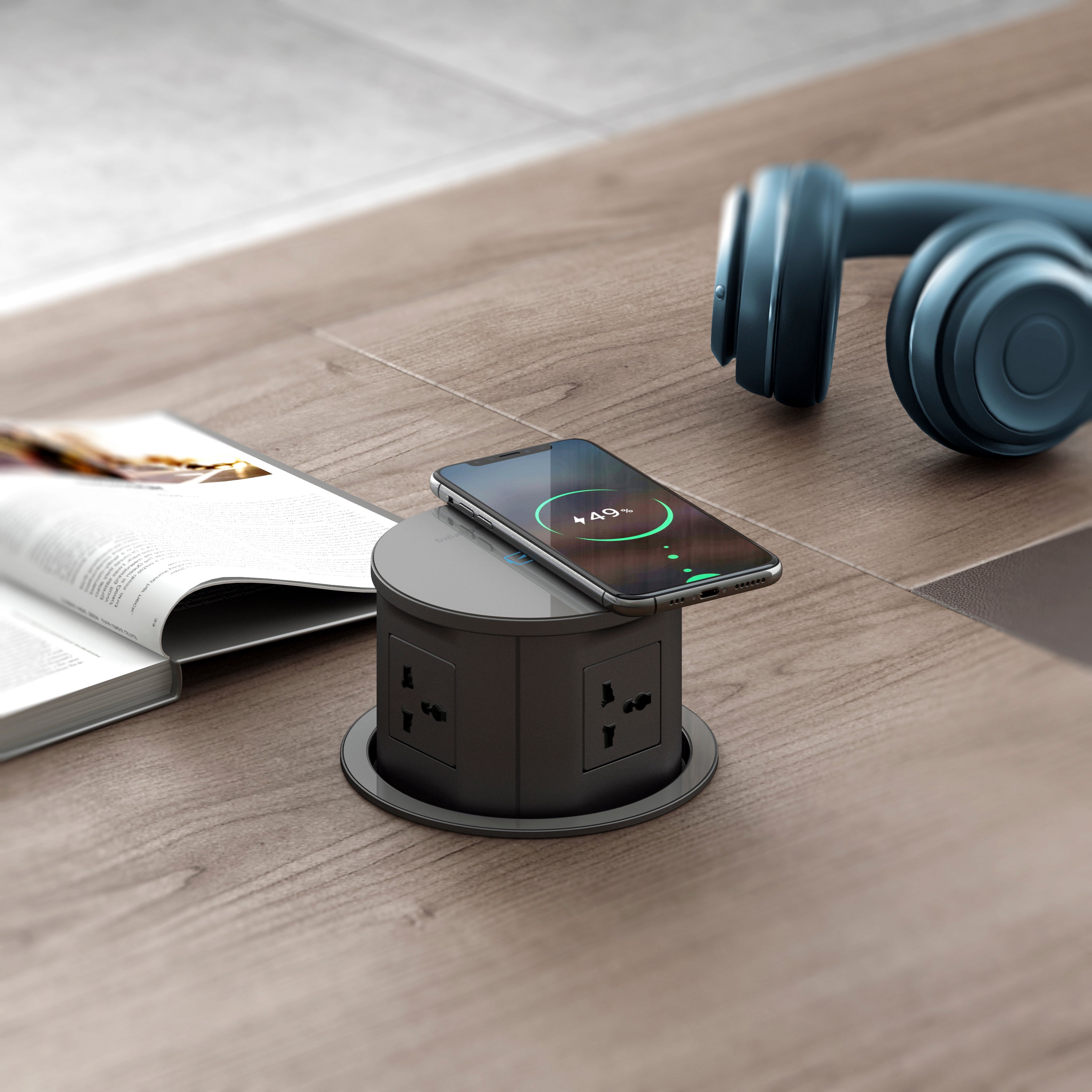 POP UP UNIVERSAL WIRELESS CHARGING  SOCKET