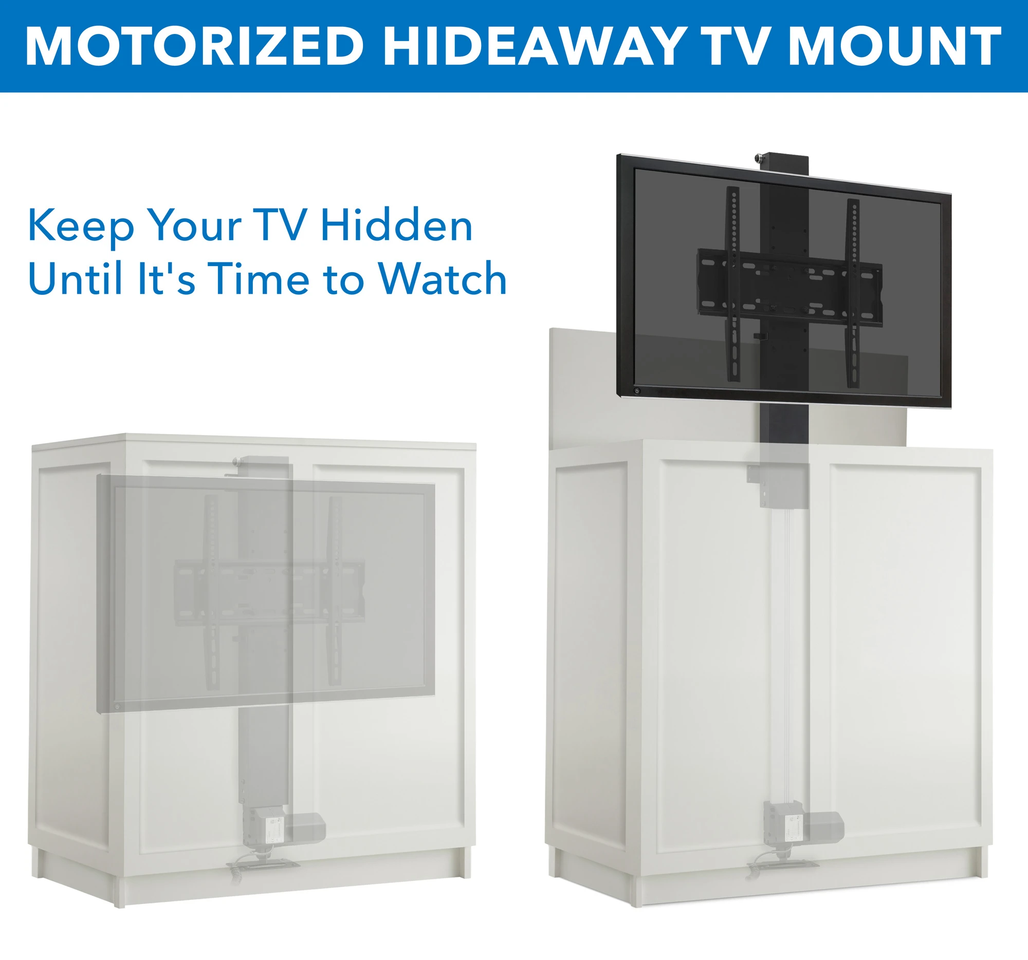 HIDDEN MOTORIZED TV LIFT - UP TO 65INCH TV