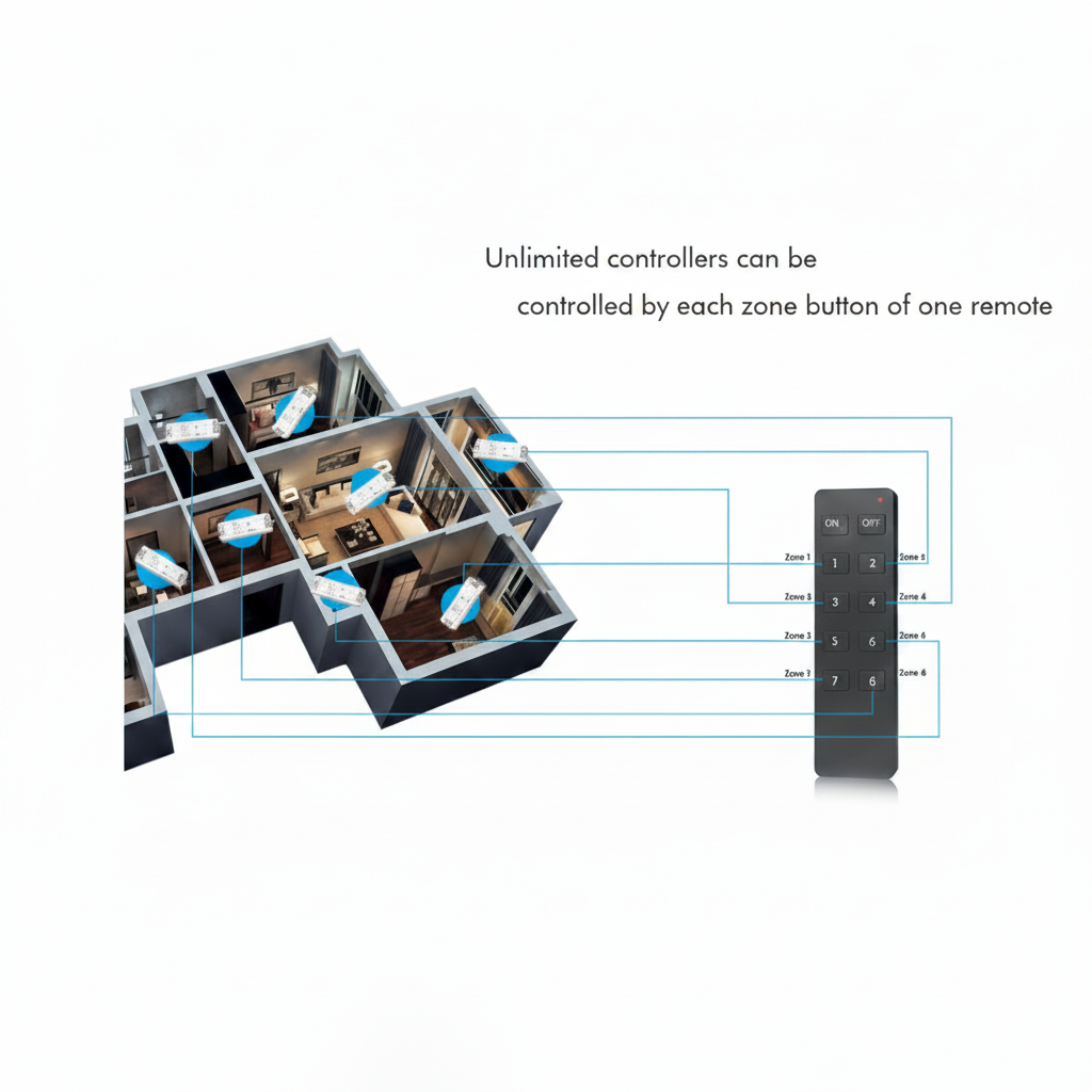 8 ZONES RF DIMMING REMOTE CONTROLLER | ISH Kuwait
