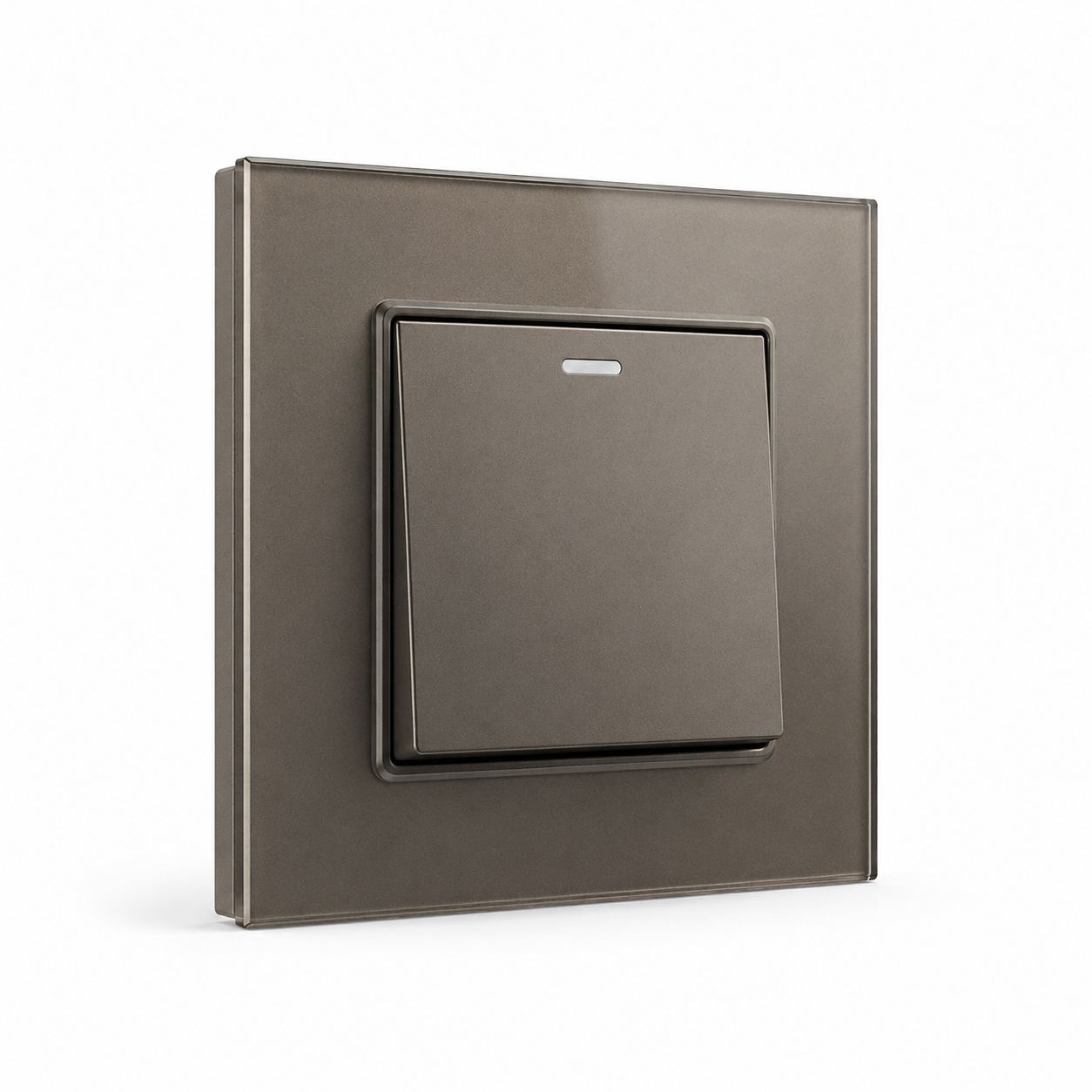 Premium  1 Gang Switch - Grey Glass