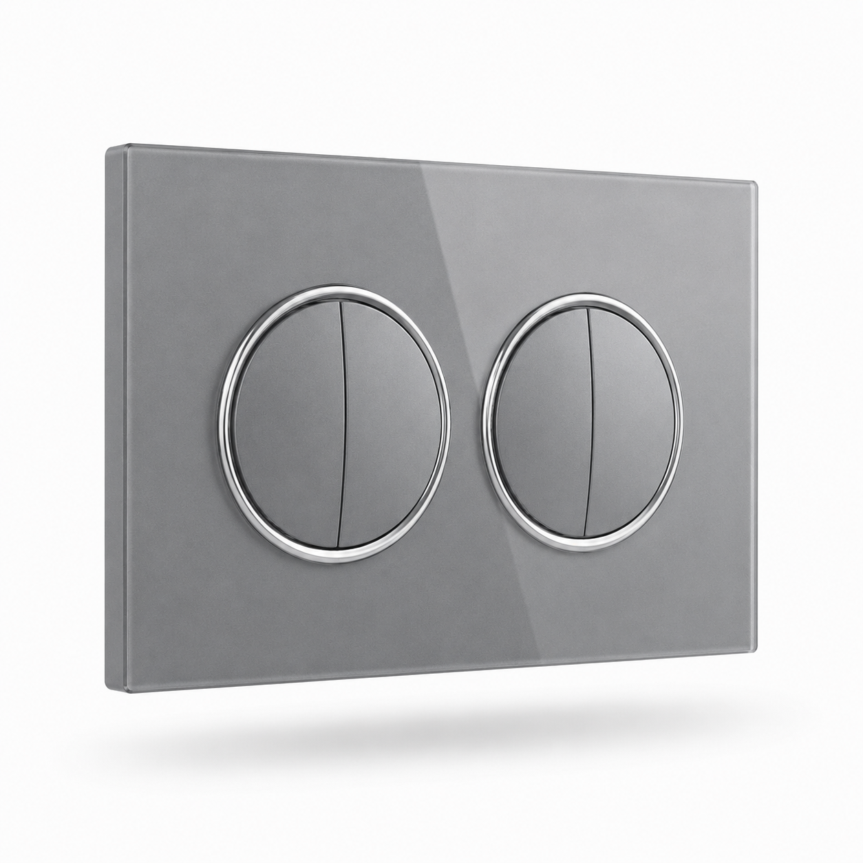 Modern Round 4 Gang Switch - Grey Glass | ISH Kuwait