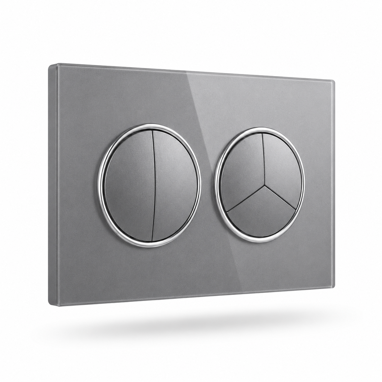 Modern Round 5 Gang Switch - Grey Glass | ISH Kuwait