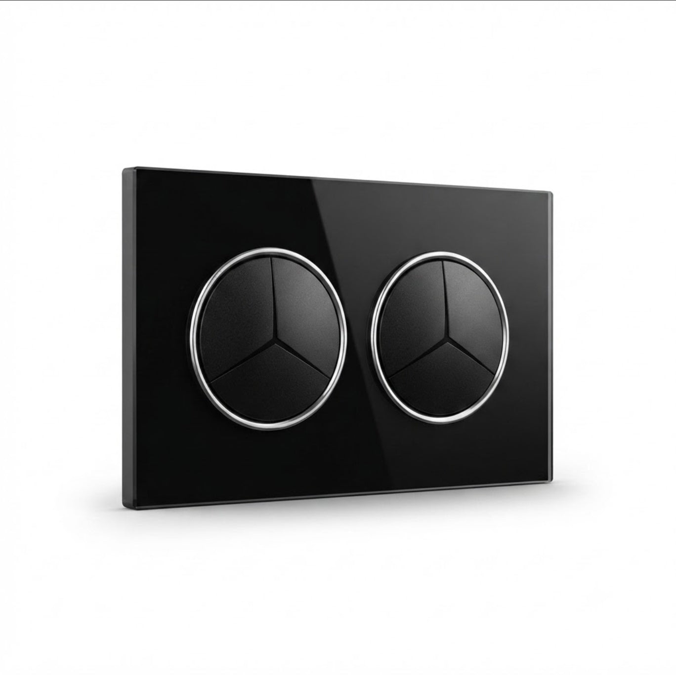Modern Round 6 Gang Switch - Black Glass | ISH Kuwait