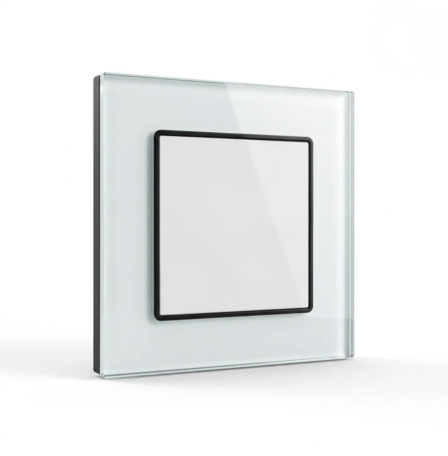Premium 3×3 Blank Plate – Glass White | ISH Kuwait