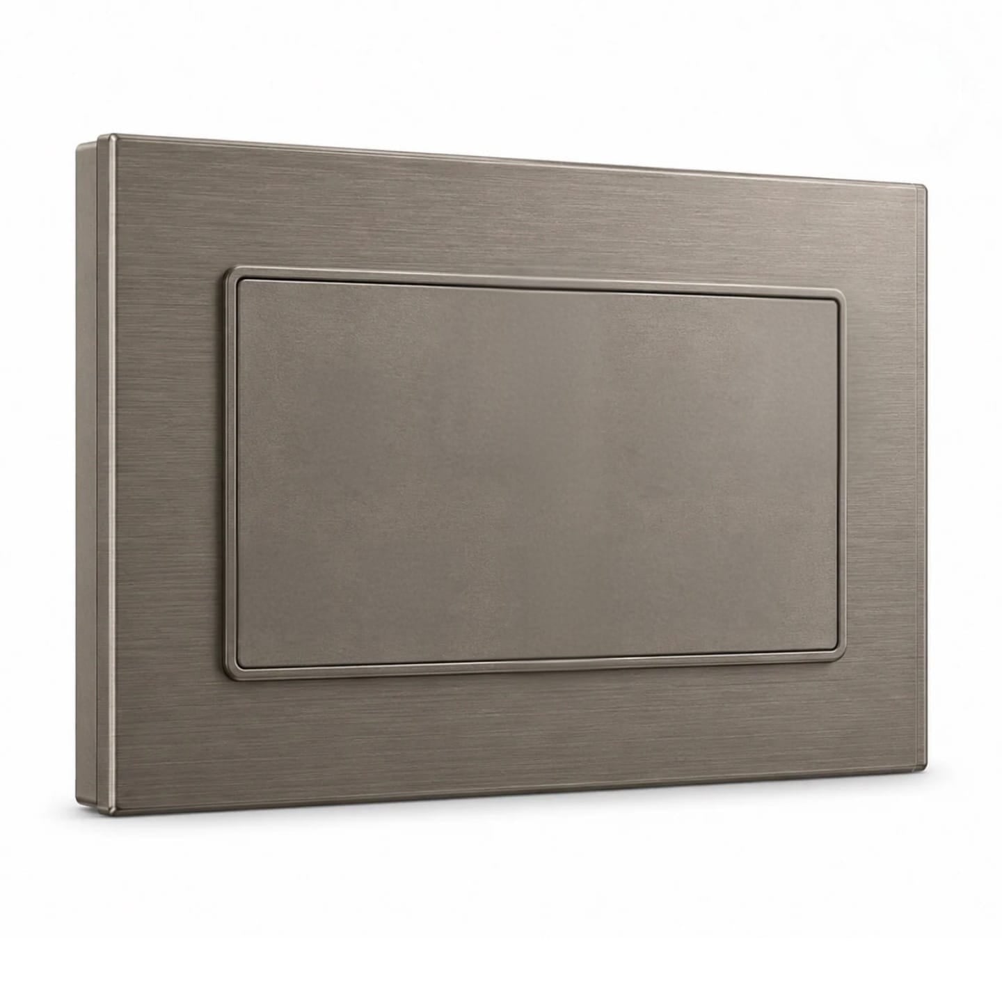 Premium 3×6 Double Blank Plate – Titanium Aluminium | ISH Kuwait