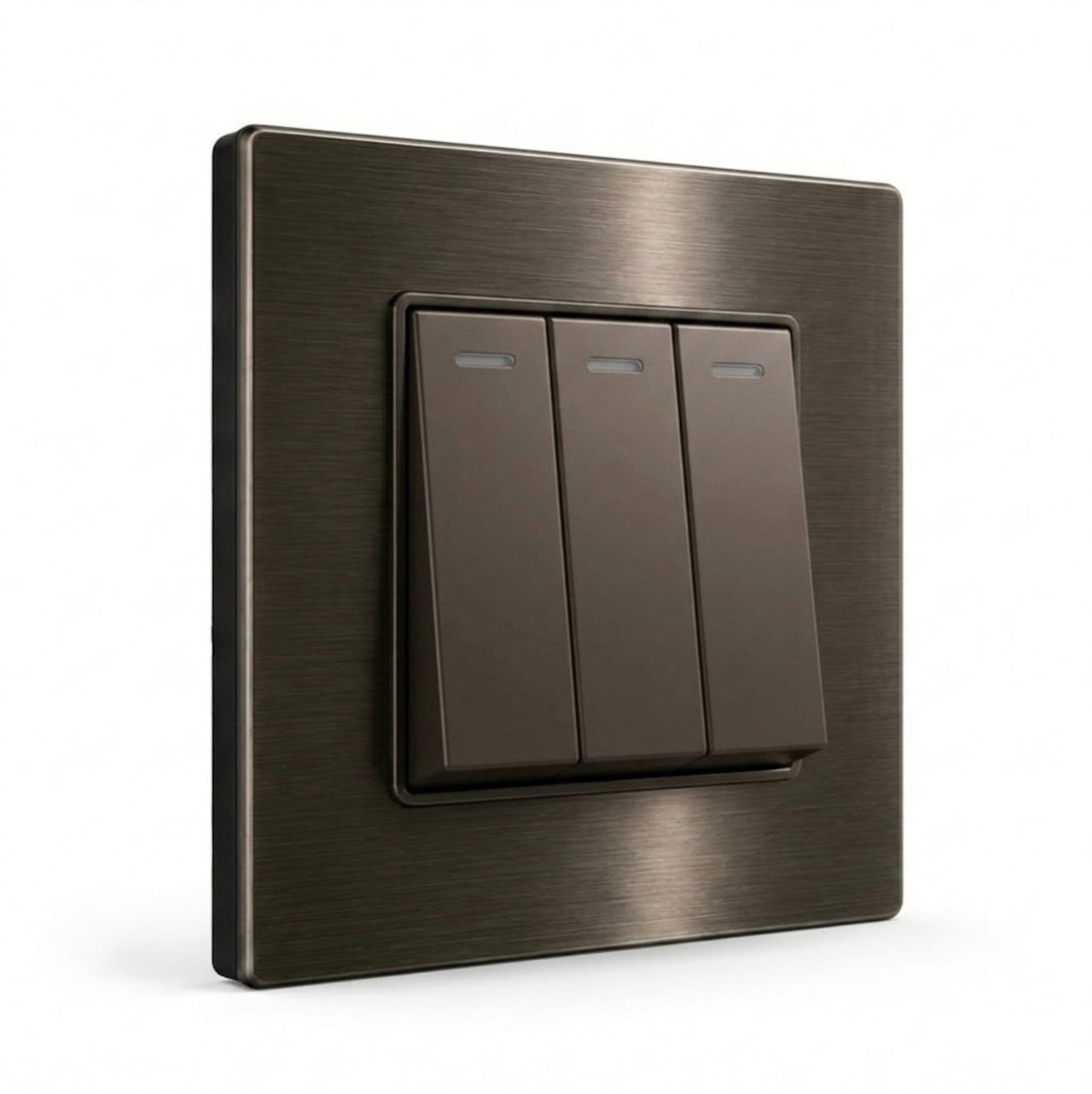 Premium 3 Gang Switch - Stainless Steel | ISH Kuwait