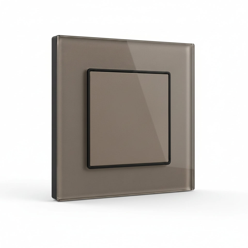 Premium Blank Plate [3*3] - Grey Glass | ISH Kuwait