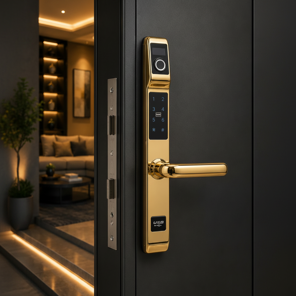 SLIM ALUMINUM ELECTRIC DOOR LOCK | ISH Kuwait