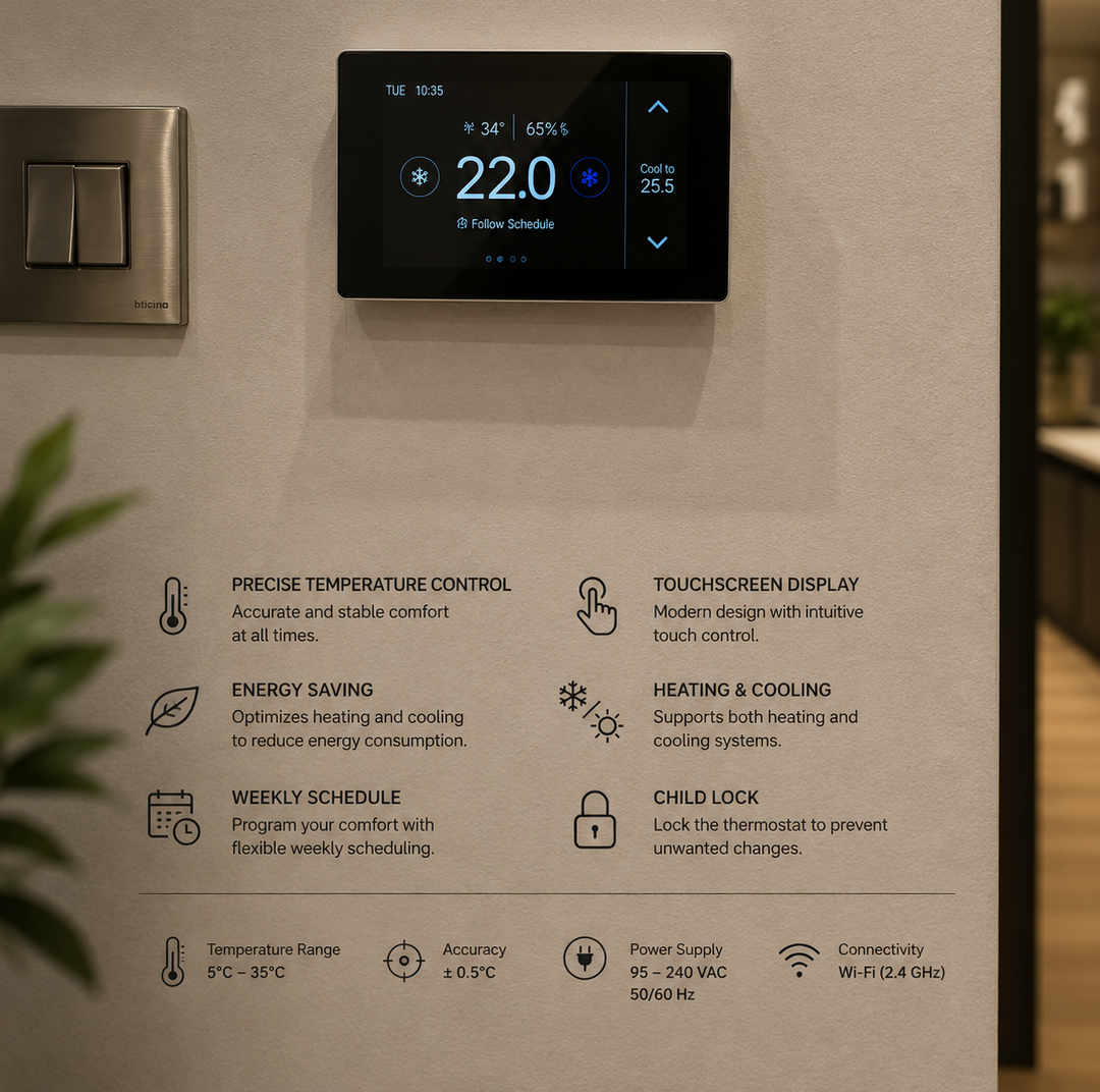 SMART WIFI THERMOSTAT WITH 0.5 DEGREE ACCURACY | ISH Kuwait