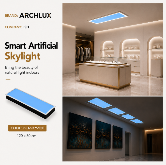 Smart Artificial Skylight - Rectangle  120×30cm